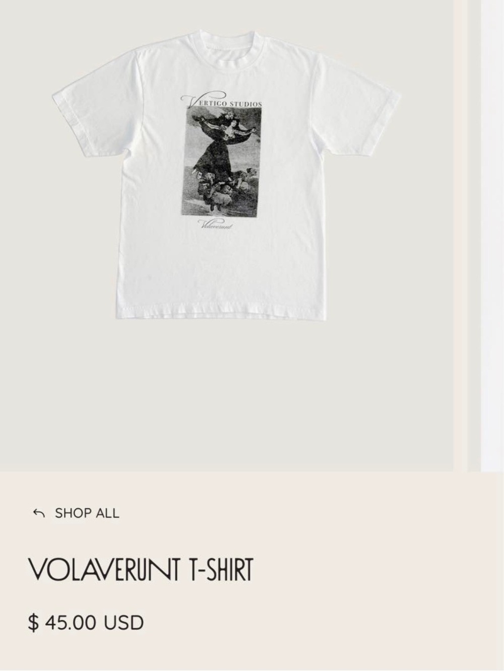 Vertigo studios White Graphic Vertigo Studios Short Sleeve Tee